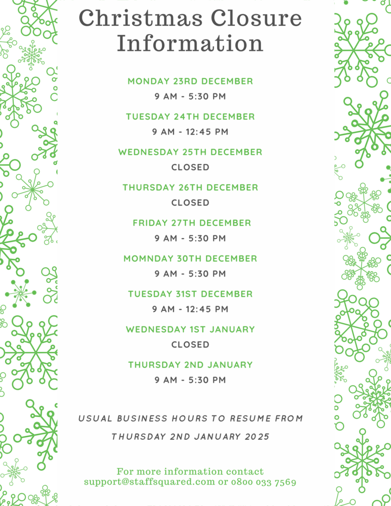 2024 Christmas & New Year Closure Information 